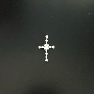Cross pendant silver and cubic zirconia